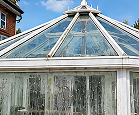 Conservatory before cleaning