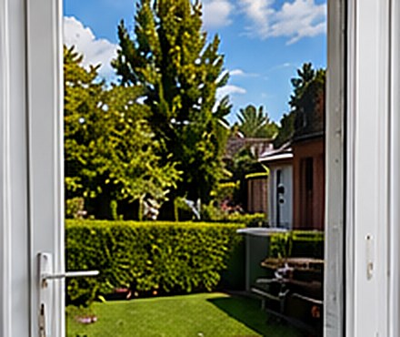 Glass door after cleaning