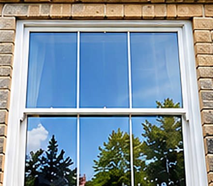 Sash window after cleaning